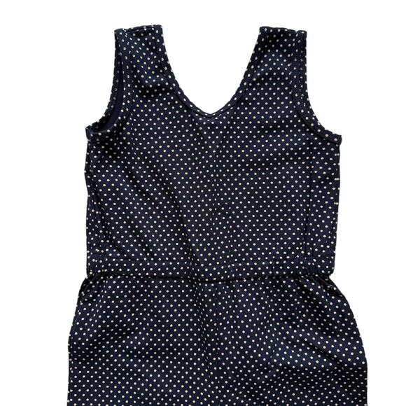 Alice + Ames Navy Polka Dot Sleeveless Jumpsuit Size 4T - Picture 2 of 4